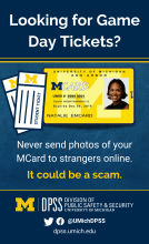 DPSS scam awareness poster including MCard image