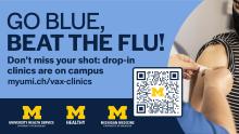 Flu clinic advertising image