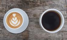 Photograph of coffee and latte 