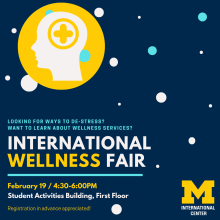 Poster with information about the International Wellness Fair