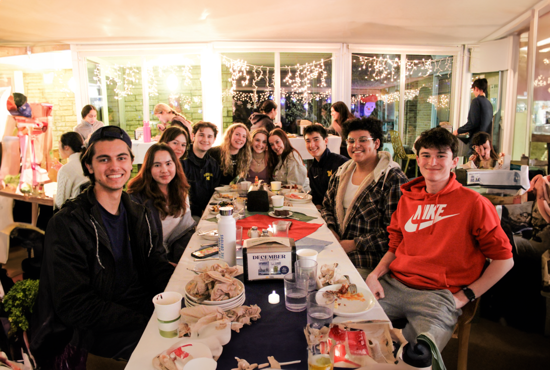 Students enjoying M Dining