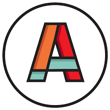 Colorful block letter A
